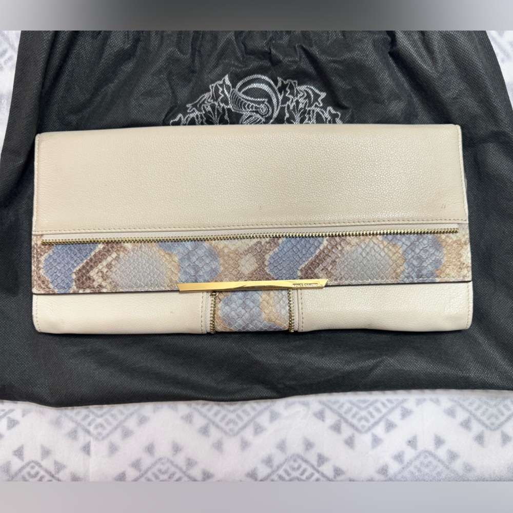 Vince Camuto Cream and Multicolor Clutch